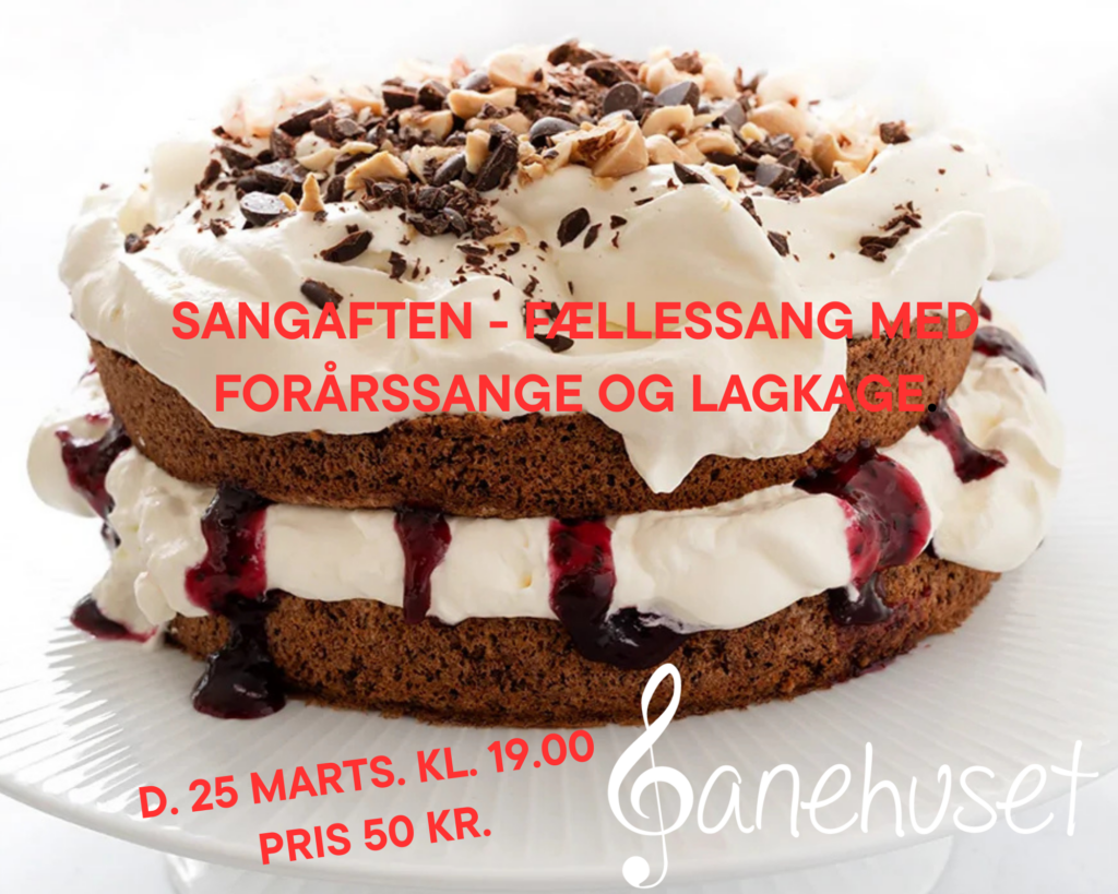 Sangaften –  forårssange og lagkage.